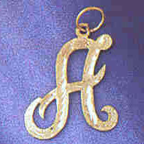 14K GOLD INITIAL CHARM - A #9559