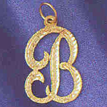 14K GOLD INITIAL CHARM - B #9559