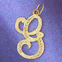 14K GOLD INITIAL CHARM - G #9559