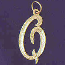 14K GOLD INITIAL CHARM - Q #9559