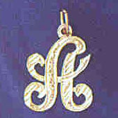 14K GOLD INITIAL CHARM - A #9560