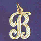 14K GOLD INITIAL CHARM - B #9560