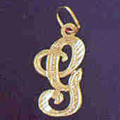 14K GOLD INITIAL CHARM - G #9560