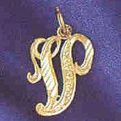 14K GOLD INITIAL CHARM - V #9560