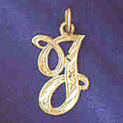 14K GOLD INITIAL CHARM - J #9560