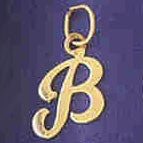 14K GOLD INITIAL CHARM - B #9561