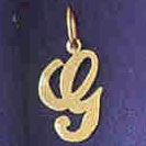 14K GOLD INITIAL CHARM - G #9561