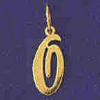 14K GOLD INITIAL CHARM - O #9561