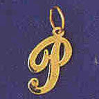 14K GOLD INITIAL CHARM - P #9561