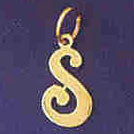 14K GOLD INITIAL CHARM - S #9561