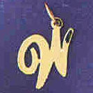 14K GOLD INITIAL CHARM - W #9561