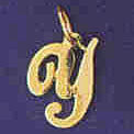 14K GOLD INITIAL CHARM - Y #9561