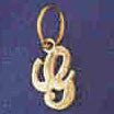 14K GOLD INITIAL CHARM - G #9562