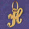 14K GOLD INITIAL CHARM - H #9562