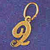 14K GOLD INITIAL CHARM - Q #9562