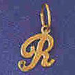 14K GOLD INITIAL CHARM - R #9562