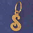 14K GOLD INITIAL CHARM - S #9562