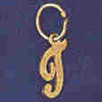 14K GOLD INITIAL CHARM - T #9562