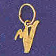 14K GOLD INITIAL CHARM - V #9562