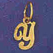 14K GOLD INITIAL CHARM - Y #9562
