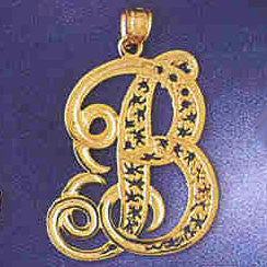 14K GOLD INITIAL CHARM - B #9563