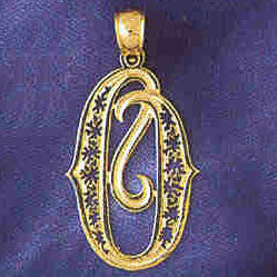 14K GOLD INITIAL CHARM - O #9563