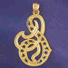 14K GOLD INITIAL CHARM - S #9563