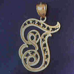14K GOLD INITIAL CHARM - T #9563