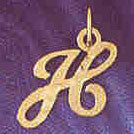 14K GOLD INITIAL CHARM - H #9564