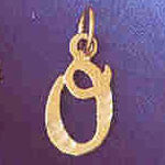 14K GOLD INITIAL CHARM - O #9564