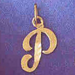 14K GOLD INITIAL CHARM - P #9564