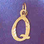 14K GOLD INITIAL CHARM - Q #9564