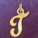 14K GOLD INITIAL CHARM - T #9564