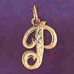 14K GOLD INITIAL CHARM - P #9565