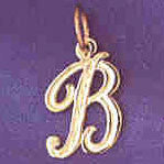 14K GOLD INITIAL CHARM - B #9565