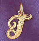 14K GOLD INITIAL CHARM - T #9565
