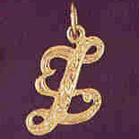 14K GOLD INITIAL CHARM - Z #9565