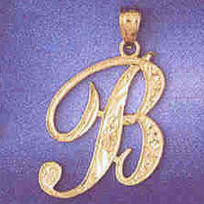 14K GOLD INITIAL CHARM - B #9566