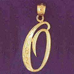 14K GOLD INITIAL CHARM - O #9566