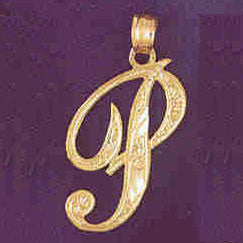 14K GOLD INITIAL CHARM - P #9566