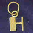 14K GOLD INITIAL CHARM - H #9567
