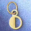 14K GOLD INITIAL CHARM - O #9567