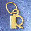 14K GOLD INITIAL CHARM - R #9567