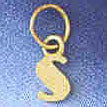 14K GOLD INITIAL CHARM - S #9567
