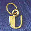 14K GOLD INITIAL CHARM - U #9567