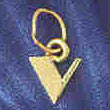 14K GOLD INITIAL CHARM - V #9567