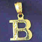 14K GOLD INITIAL CHARM - B #9568