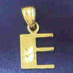 14K GOLD INITIAL CHARM - E #9568