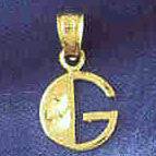 14K GOLD INITIAL CHARM - G #9568