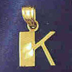 14K GOLD INITIAL CHARM - K #9568